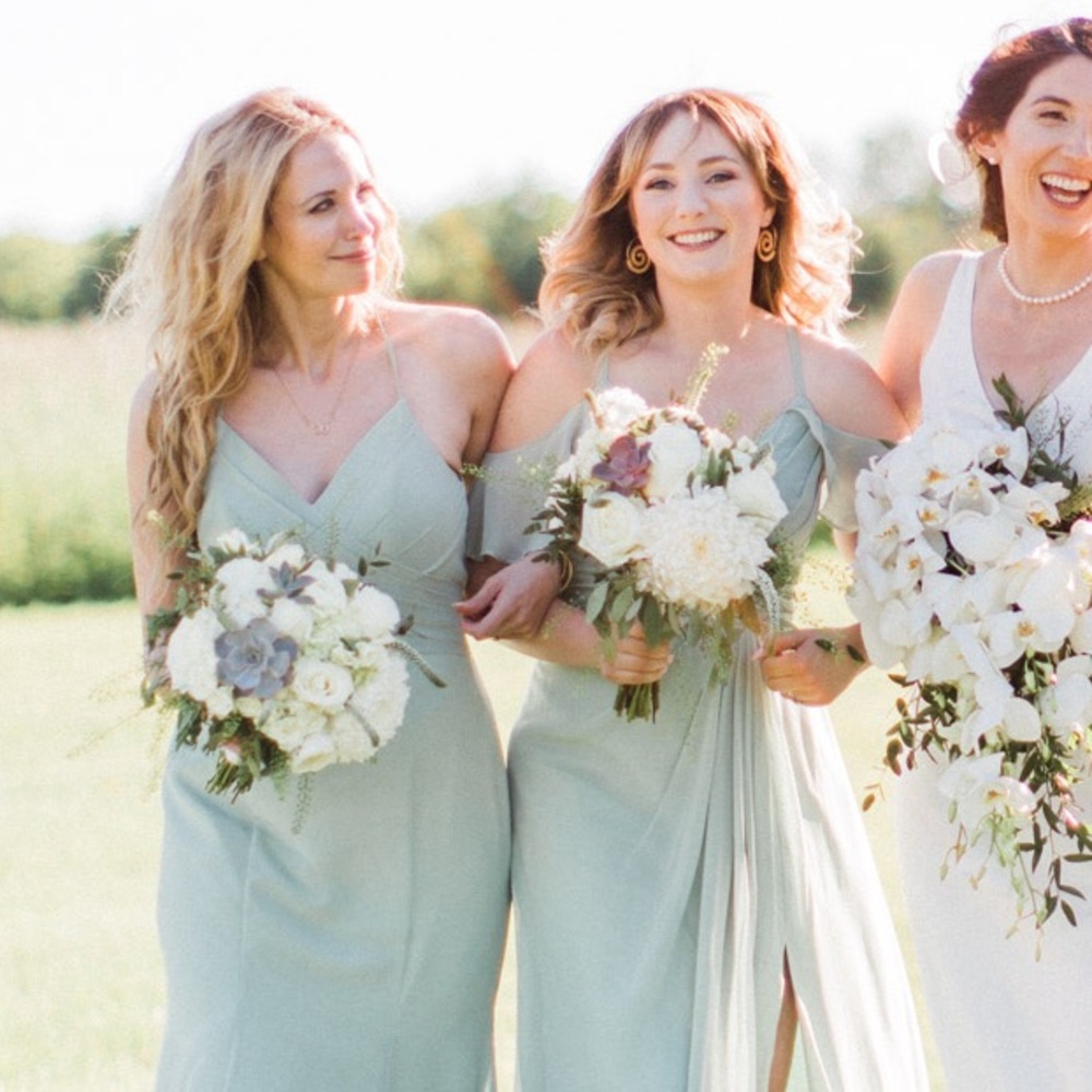 Azazie Carolina Dusty Sage bridesmaid dress:custom